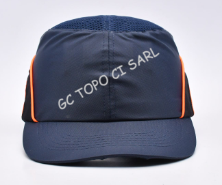 Casquette anti-heurt bleue nuit fluor N°BC-DB