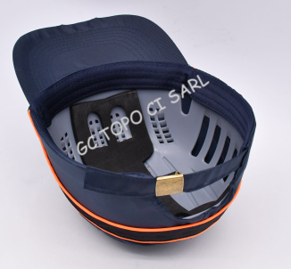 Casquette anti-heurt bleue nuit fluor N°BC-DB