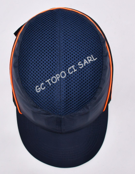 Casquette anti-heurt bleue nuit fluor N°BC-DB