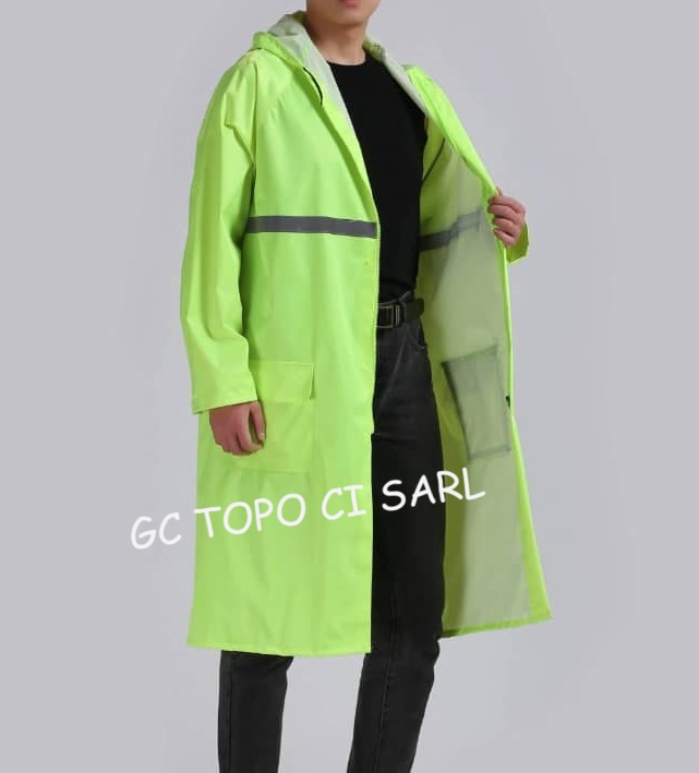 Manteau de Pluie Blouse couleur Vert Fluo