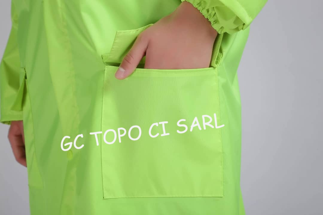 Manteau de Pluie Blouse couleur Vert Fluo