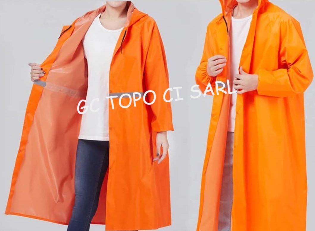 Manteau de Pluie Blouse couleur Orange
