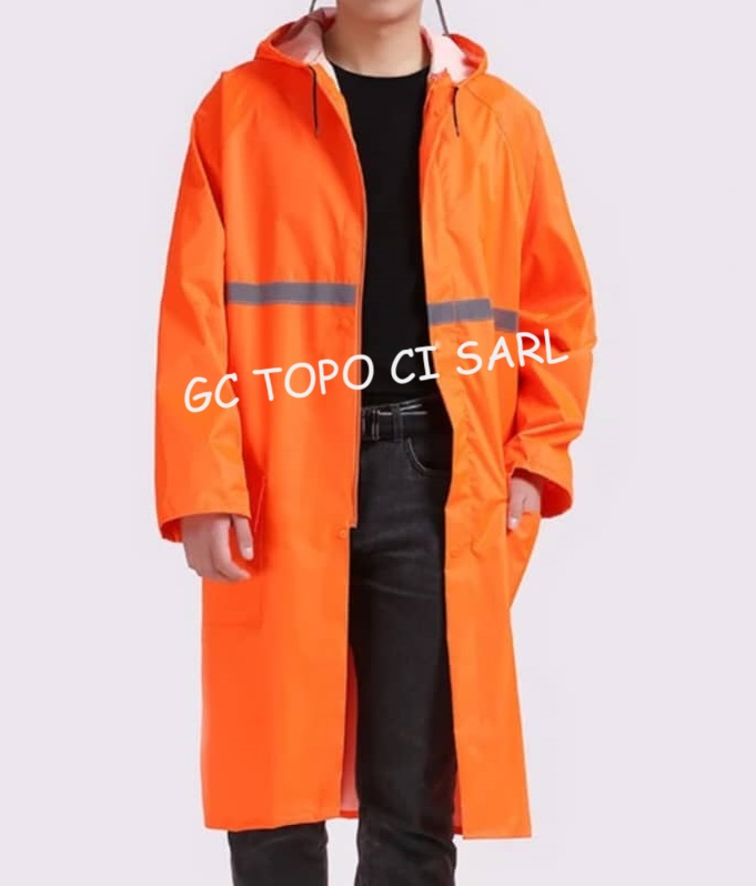 Manteau de Pluie Blouse couleur Orange