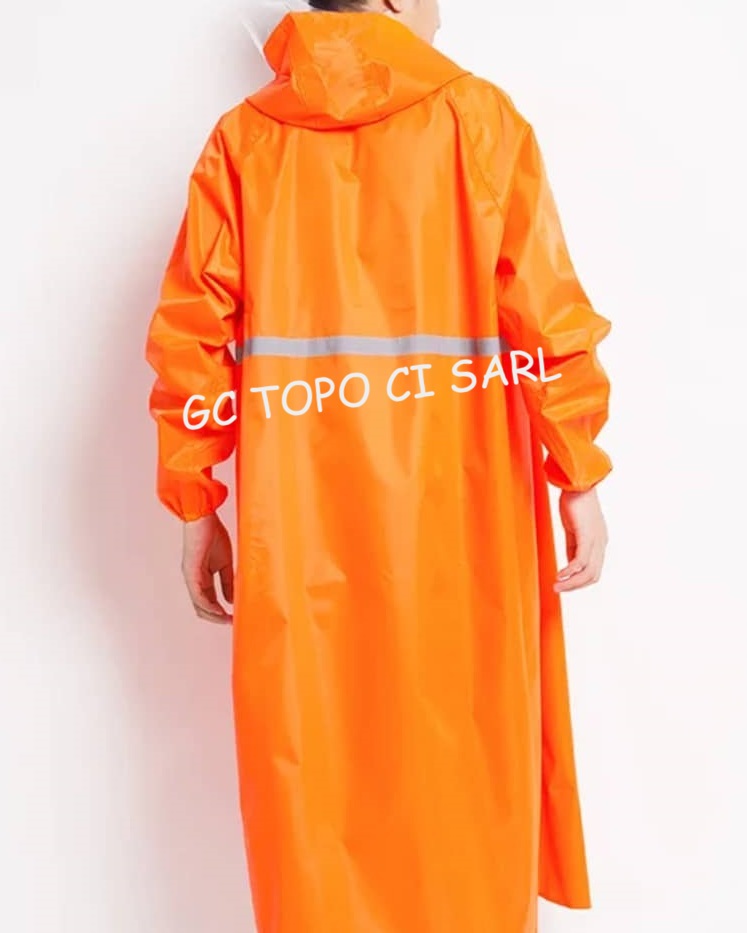 Manteau de Pluie Blouse couleur Orange