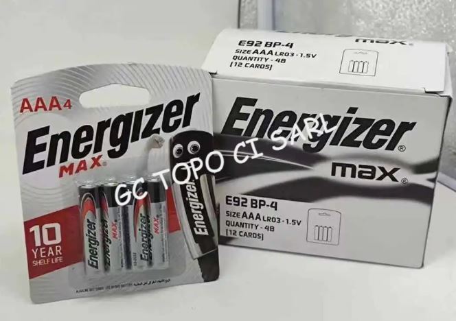 Piles Alkaline AAA Energizer (paquet de 4)