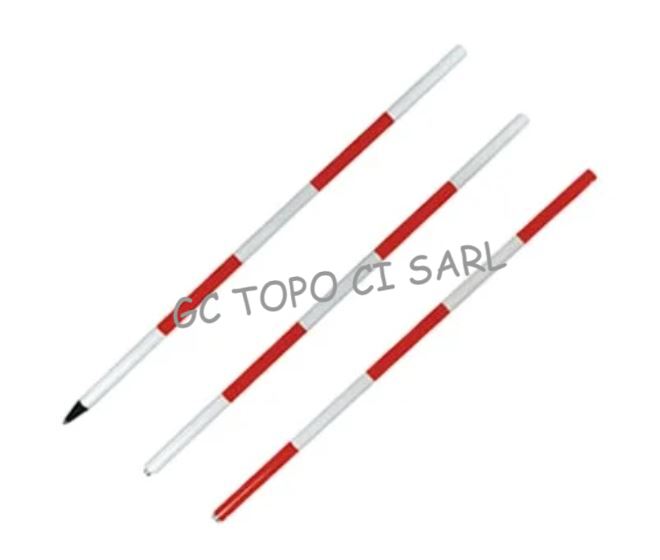 Jalon emboitable Rouge/Blanc 3m