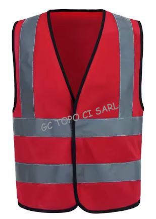 Chasubles 4 bandes Hi Viz Rouge