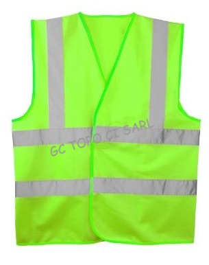Chasubles 4 bandes Hi Viz Vert-Fluo