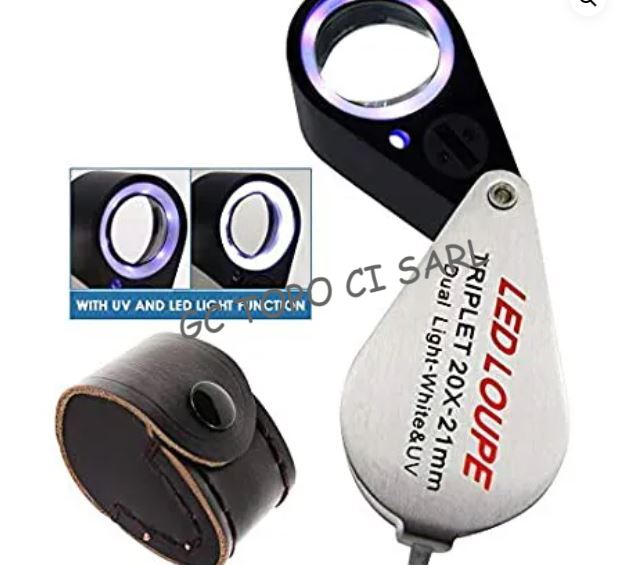 Loupe LED & UV triplet X20 - 21mm