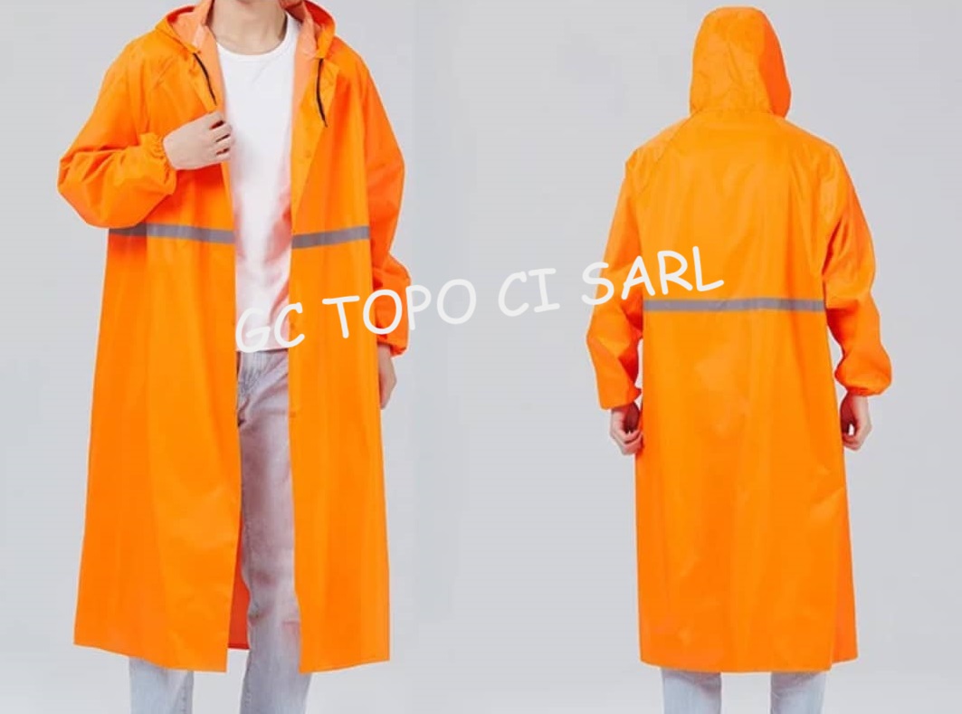 Manteau de Pluie Blouse couleur Orange