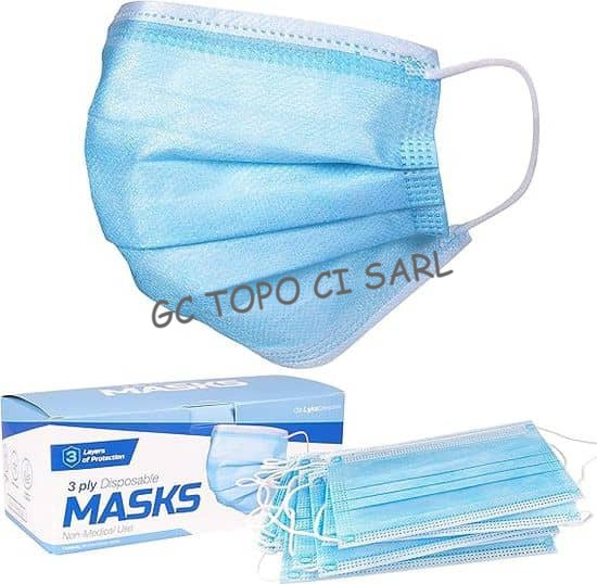 Cache nez 3 plis (Boite de 50)