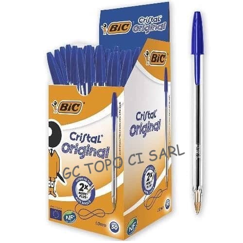 Boite de 50 Stylos BIC Crystal Original Bleu